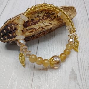 New Hand Crafted Memory Wire Beaded Bracelet